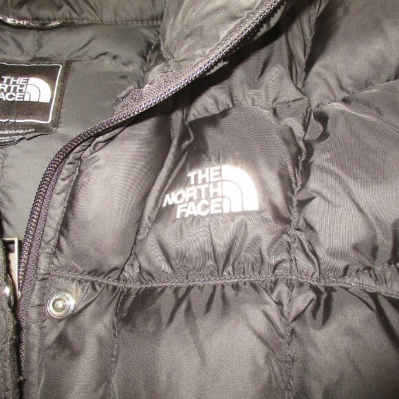 The North Face 600 Goose Down Jacket Womens Black Long Puffer Coat No Hood Sz XS - Picture 3 of 6